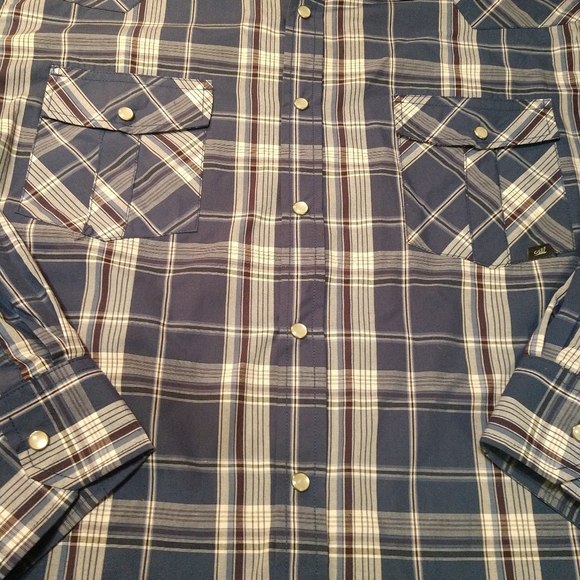 Coastal Pearl Snap Western LS Mens 2XL - Picture 5 of 6